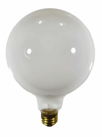 40G40W Large Globe Decorative Lamp – 40-Watt White G40 Incandescent – E26 Medium Base – 130V Long-Life Frosted Finish