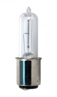 75W 120V T4 Clear Double Contact Incandescent Bulb – BA15D Bayonet Base, 2,000 Hour Life, Compact Tubular Lamp