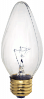 40-Watt Decorative F15 Incandescent Lamp – Shatter-Resistant, 130V, E26 Medium Base, Clear Finish