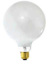 100G40W 100-Watt G40 White Globe Bulb – 130 Volt Decorative Incandescent – E26 Medium Base – 2700K Warm White – Superior Life
