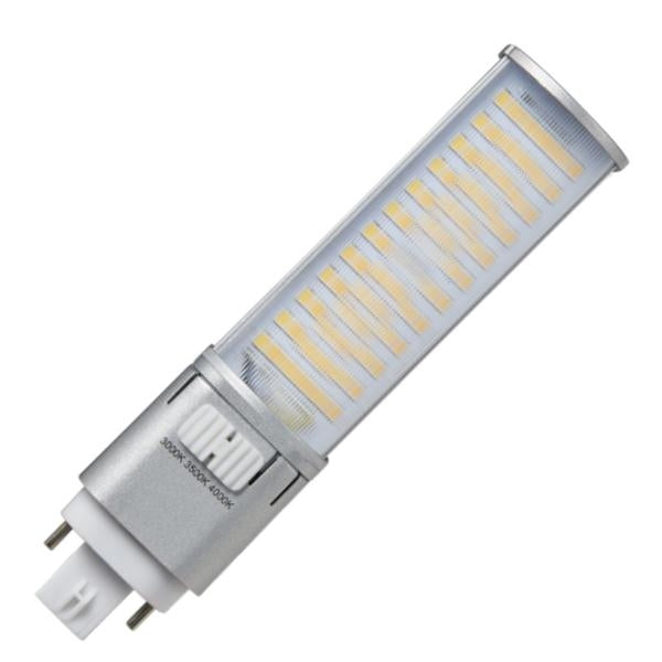 9 watt - 120/277 volt - PL - 4- Pin (G24Q/GX24Q) Base - 2700K/4000K/5000K - CCT Selectable - Flexcolor - Ballast Compatible - Type A+B - Non-Dimmable