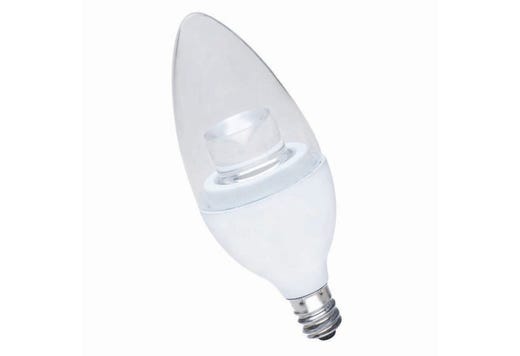 LED B11 Chandelier Bulb – 4.5W, 3000K, Dimmable, Candelabra (E12) Base