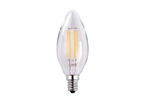 LED B11 Bullet Bulb 4.5W – 3000K – Clear Filament – E12 Candelabra Base