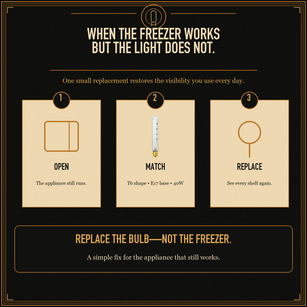 The Fridge Bulb incandescent light bulb, 40W T6 E17, 100 CRI, dimmable
