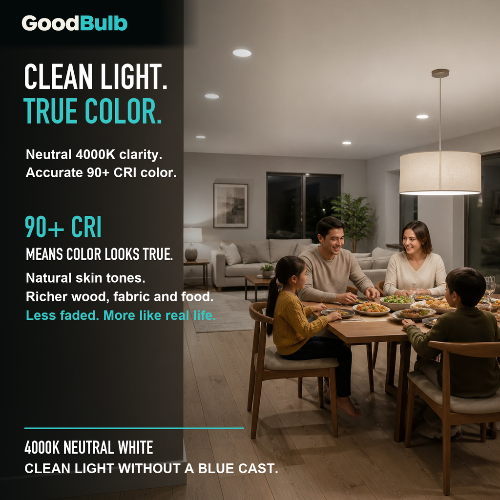 GoodBulb Cool White 4000K A19 LED bulb, made in USA, Fargo North Dakota