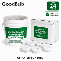Smoke Detector Kit 5-Gallon prepaid mail-back recycling kit, ionization · americium-241 · bulk, certificate of recycling