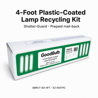 4-Foot Shatter-Guard Kit Plastic-Coated prepaid mail-back recycling kit, shatter-resistant · food-safe · fda, certificate of recycling