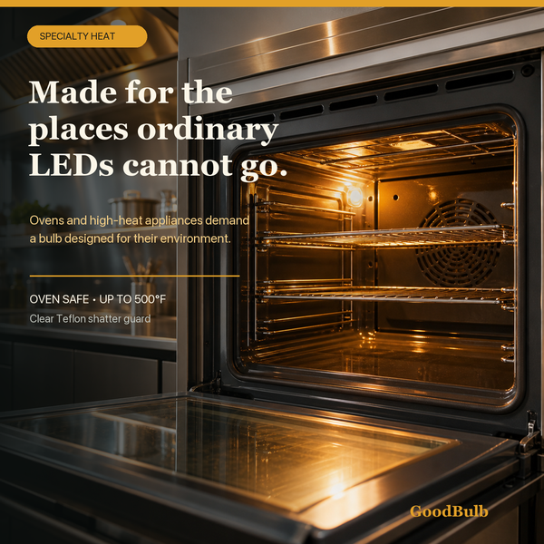 Oven Light Bulb, A15 Appliance Incandescent, High-Temp E26