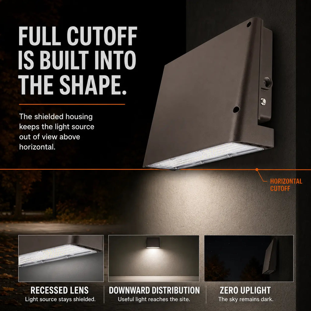 Dark Sky LED Wall Pack, 30/63/90/125W Selectable, 3 CCT