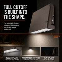 Dark Sky LED Wall Pack, 30/63/90/125W Selectable, 3 CCT