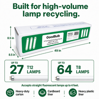 4-Foot Fluorescent Kit Standard prepaid mail-back recycling kit, fluorescent · t8 · t12 · 4-foot & shorter, certificate of recycling