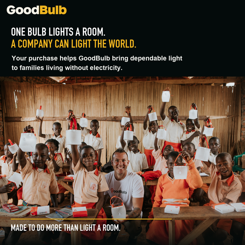 GoodBulb Warm White 3000K A19 LED bulb, made in USA, Fargo North Dakota