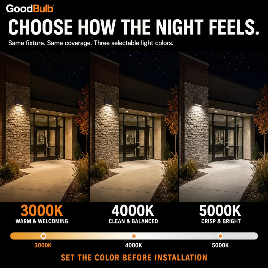 Dark Sky LED Wall Pack, 30/63/90/125W Selectable, 3 CCT