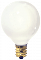 15G12 White Globe Lamp – 15W, 120V, E12 Candelabra Base, Bulk Pack of 25