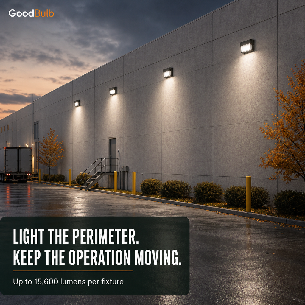 Traditional Wall Pack 60/90/100/120W Selectable commercial LED fixture, selectable wattage and CCT, 120-277V, DLC 5.1 Premium, utility rebate eligible