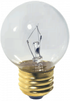 25W G16.5 Clear Bulb – E26 Base, 130V, 1500 Hours