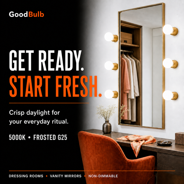 G25 LED Vanity Globe — Daylight 5000K, 60W Equal