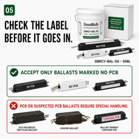 Ballast Kit 5-Gallon, Non-PCB prepaid mail-back recycling kit, non-pcb · magnetic · electronic, certificate of recycling