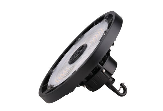 Hoverbay Round Highbay 150W Color Selectable 4000K or 5000K Black Housing Universal Voltage 120 277V