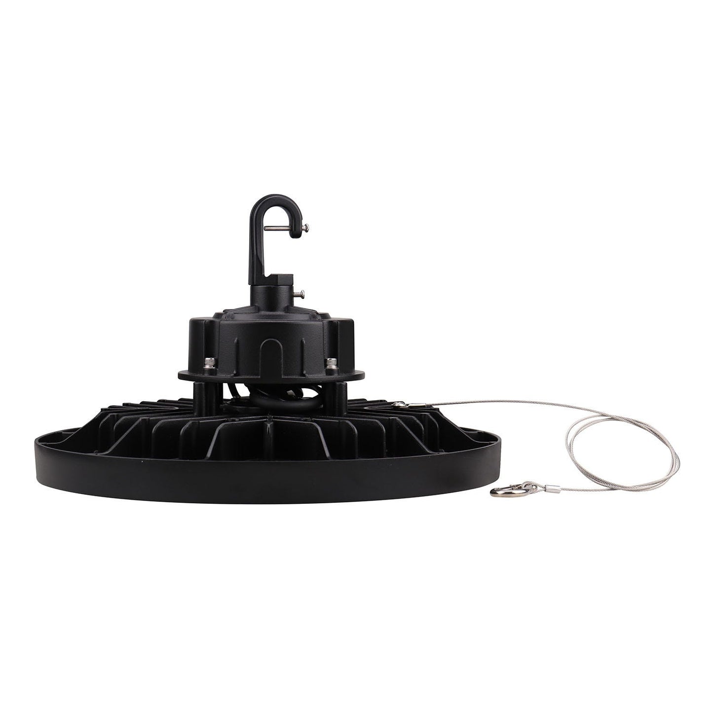 Hoverbay Round Highbay 150W Color Selectable 4000K or 5000K Black Housing Universal Voltage 120 277V