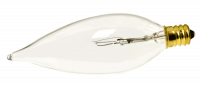 40W Clear Flame Tip – E12 Base, 130V Decorative Lamp