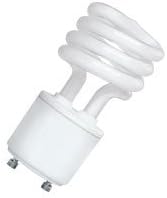 13 Watt GU24 Base, 60 Watt Incandescent Equivalent, 2700K Spiral Compact Fluorescent Light Bulb