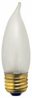 60W Frosted Flame Bulb – E26 Base, Safe-Shield, 130V