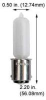 100QDC Quartz Halogen Lamp – 100W, Outside Frost, 130V