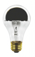 60W A19 Incandescent Mirror Bulb – Clear Finish, 130V, E26 Base
