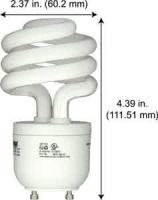 HM18SL / 41K GU24 – 18W Mini Spiral CFL Bulb