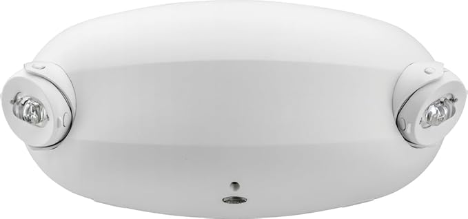 Lithonia Lighting Quantum LED Emergency Lights for Business, Aimable Emergency Light, Manual Testing, 220 Lumens, White (ELM2L M12