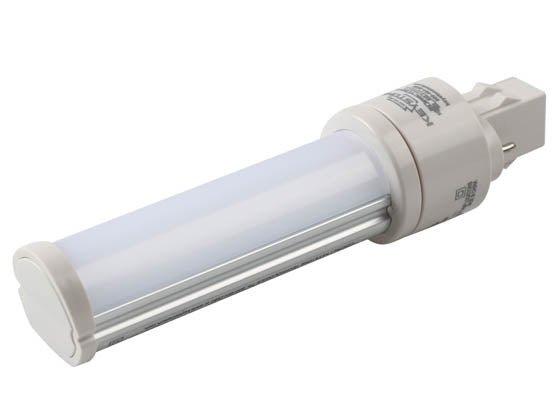 GoodBulb 6W Horizontal GX23 LED Twin Tube – 4000K Cool White Ballast Bypass Lamp | 525 Lumens, 120–277V, Frosted Finish, 50,000 Hours