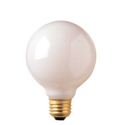 40W G25 Incandescent Globe Bulb – 2700K Warm White, E26 Base, White Finish, Dimmable