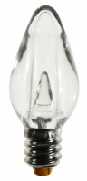 LED C7 Decorative Bulb – 0.96W, 2700K, Transparent Warm White, E12 Base, Dimmable