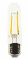 LED T10 Filament Bulb – 4.5W, 2700K Warm White, 420 Lumens, E26 Base, Dimmable, Enclosed Fixture, Damp Location Rated