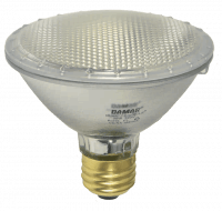 38W PAR30 Halogen Flood Bulb, 2800K Warm White, Short Neck, E26 Base, 520 Lumens, Clear Finish