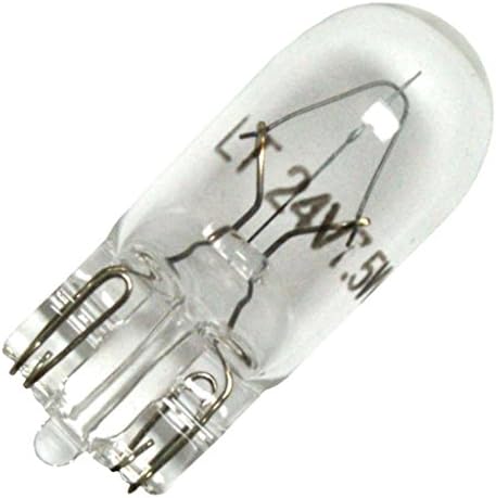 7T3.25 Clear 7.5-Watt T3.25 Halogen Xenon Lamp – 24V, Wedge Base, Single Pack – Long Life 10,000 Hour Specialty Lighting