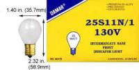 25S11N/1 130V Frosted S11 Bulb – E17 Intermediate Base