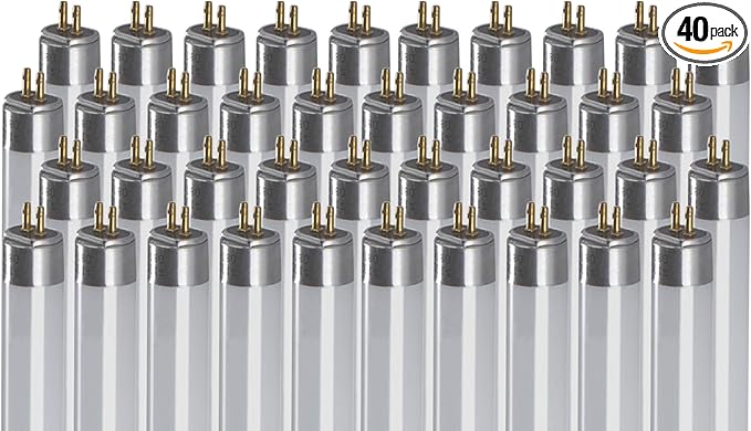 GoodBulb 14-Watt 22 Inch T5 Fluorescent Light Bulb | 4100K Cool White Color | Medium Bi-Pin Base | 1350 Lumens 85 CRI 36000 Life Hours | Instant/Programmed Start | Pack of 40 Bulbs