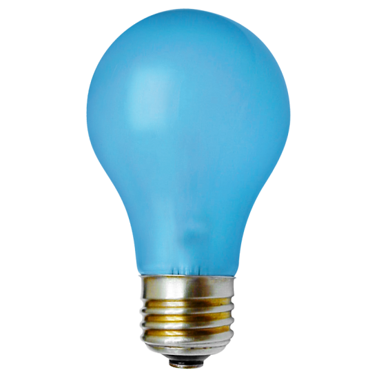 A19 60W Neodymium Incandescent Light Bulb – E26 Medium Base, 5000 Hr Life, 4.4" x 2.4"