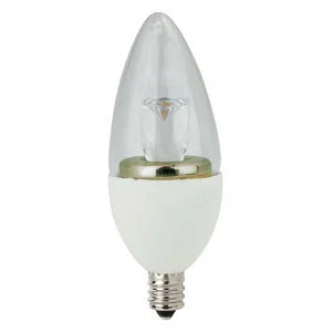 GoodBulb B11 LED Deco Lamp – E12 Base, Clear Blunt, 5W, 350 Lumens, 3000K, Dimmable