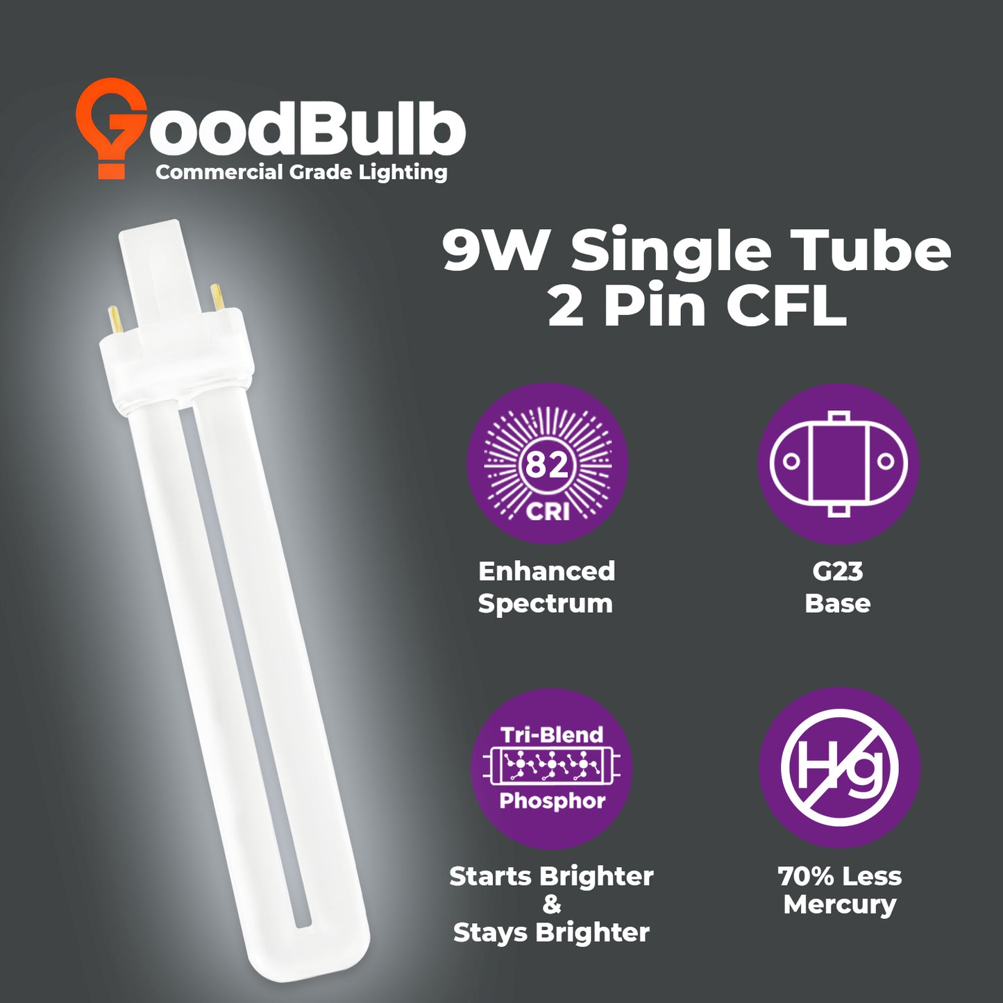 benefit of CF9W/865/ST/2P 9W CFL Plug-In Bulb 6500K Full Spectrum G23 Base