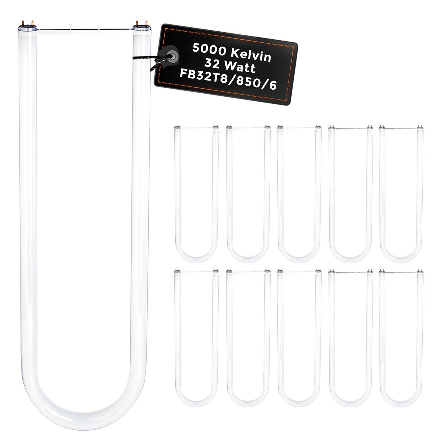 FB32T8/850/6 U-Bend Fluorescent Tube Light Bulb – 32W, 5000K Daylight T8 lamp
