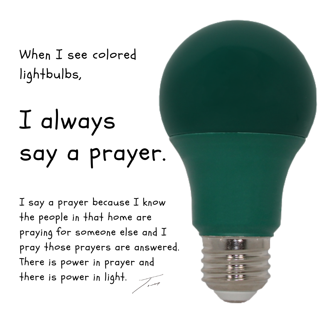 There is power in prayer and power in light. Great light bulbs to support veterans.