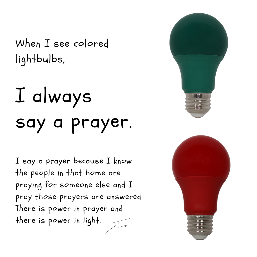 Christmas LED A19 light bulbs, great for the holidays.