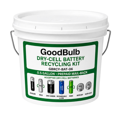 Dry-Cell Battery Recycling Kit 0.6-Gallon, Small
