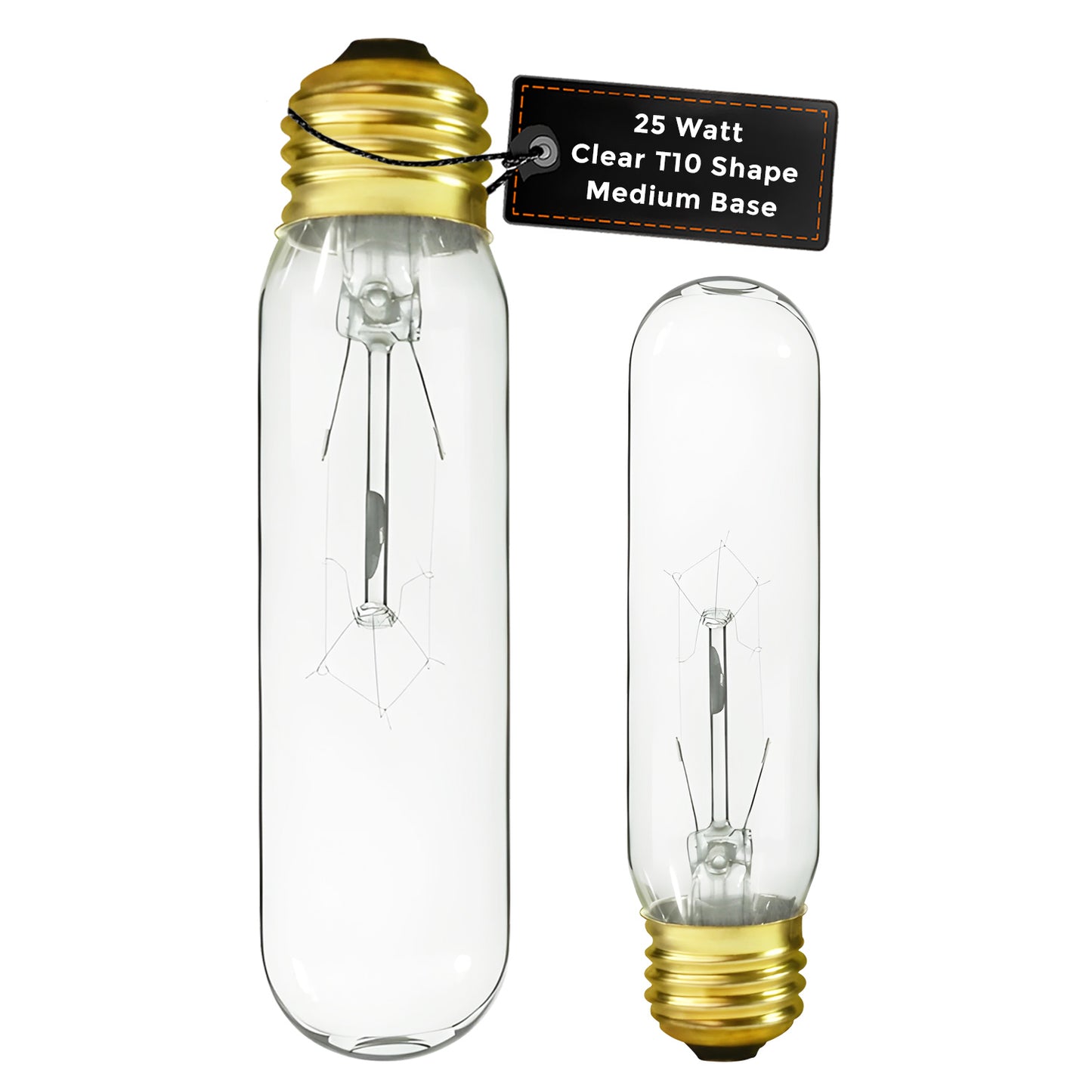 GB25T10E26C clear T10 tubular incandescent bulb – 25W E26 medium base