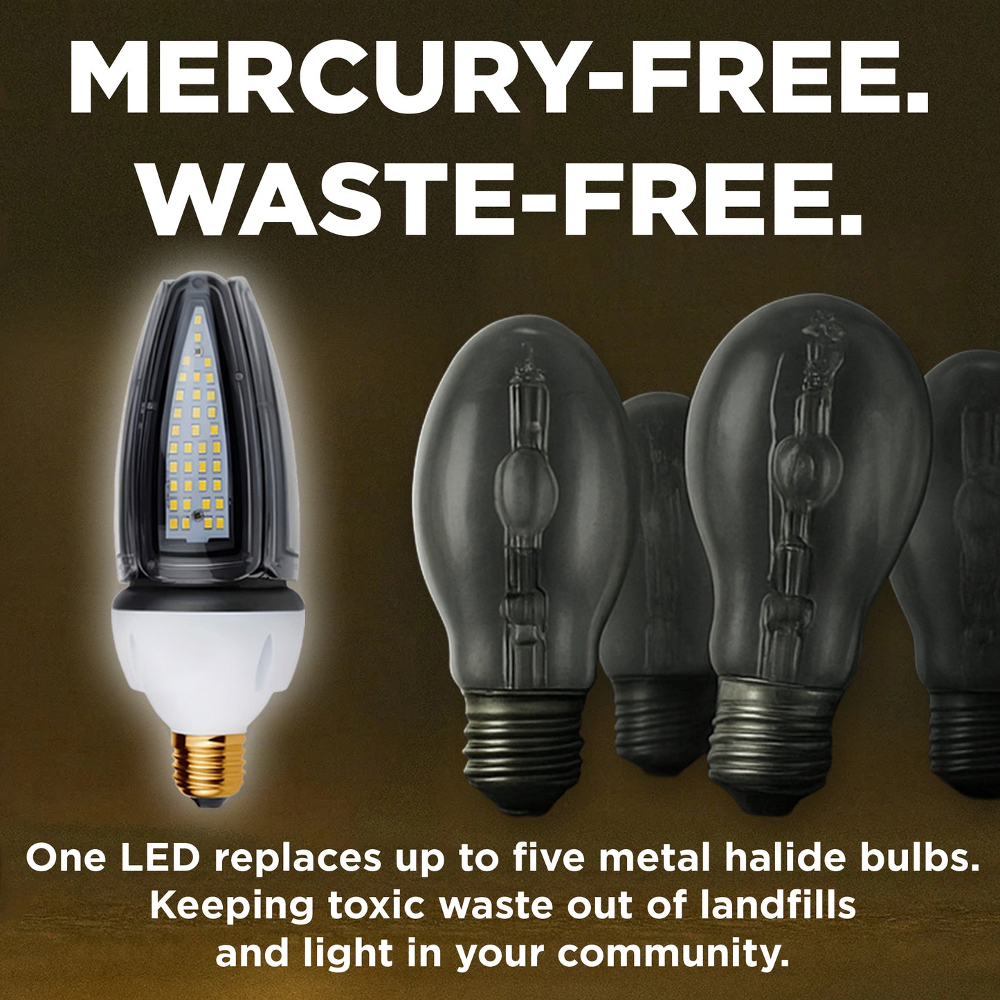 200w EQUIVALENT - 20 WATT NON-DIMMABLE LED ACORN - 84 CRI - PLATINUM PURE WHITE - 2400 LUMENS - 5000 KELVIN - ROUGH SERVICE - 50,000 HOURS & 5 YEAR