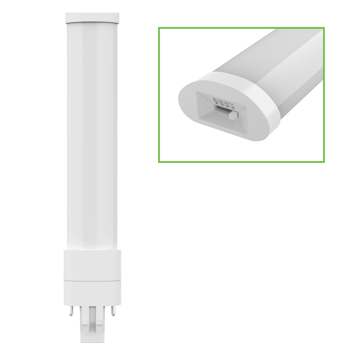 5.5W 550lm PLS Type A+B Plastic 80CRI 27/30/35/40K 120-277V Horizontal GX23