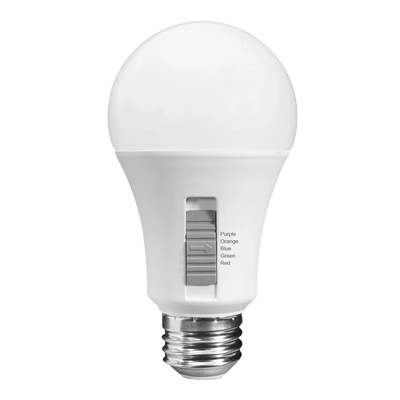 5-Color Select LED Bulb, Blue Green Red Purple Yellow, E26